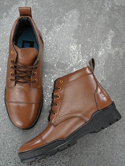 Men's Leather Police Boots Boot
