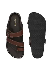 Stylish Brown Synthetic Solid Slipper For Men-thumb3