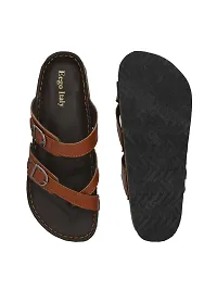 Stylish Tan Synthetic Solid Slipper For Men-thumb3