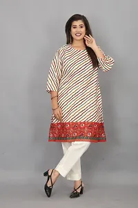 Stylish A-Line Printed Cotton Kurti For Women-thumb2