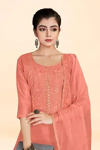 Elegant Pink Art Silk  Dress Material with Dupatta For Women-thumb3