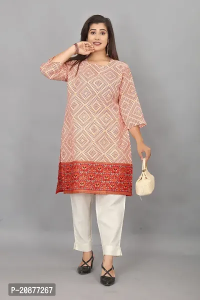 Stylish A-Line Printed Cotton Kurti For Women