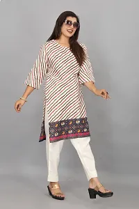 Stylish A-Line Printed Cotton Kurti For Women-thumb2