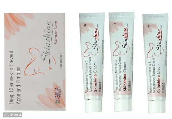 get more one skinshine cream3 +skinshine shop1 combo set   pack of 1