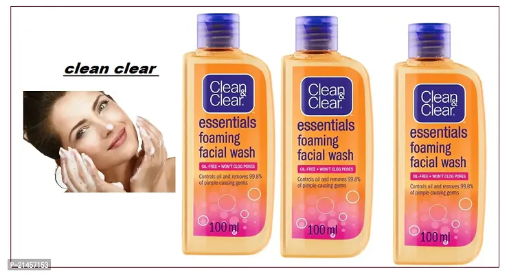 clean  clear face wash pack of 3