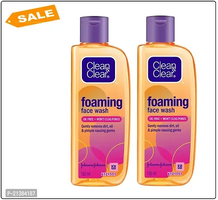 professional cleanclear foaming face wash pack of 2