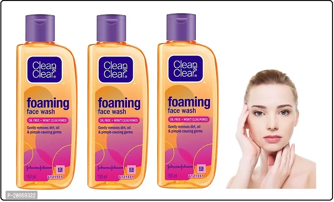 .cleanclear foaming face wash pack of 3-thumb0