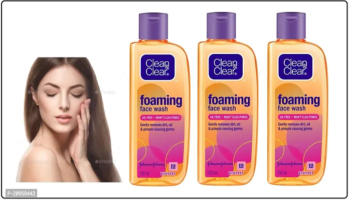 .cleanclear foaming face wash pack of 3