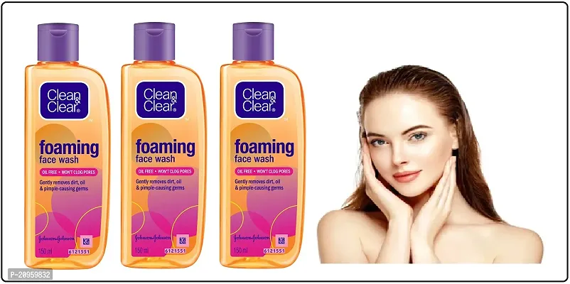 ....cleanclear foaming face wash pack of 3