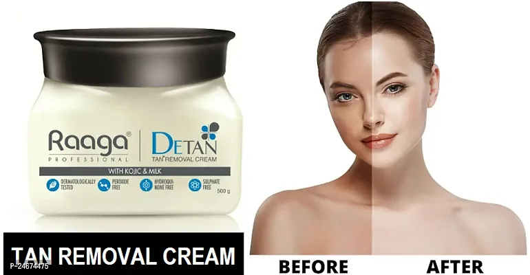 Raaga Professional De-Tan Tan removal Cream Kojic  Milk | 500 GM |-thumb0