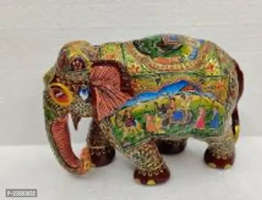 Beautiful Elephant Clay Showpiece For Home