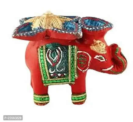 Beautiful Elephant Clay Showpiece For Home