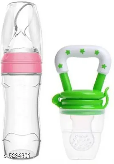 Baby Bottle Feeder with Dispensing Spoon and Fruit Feeder