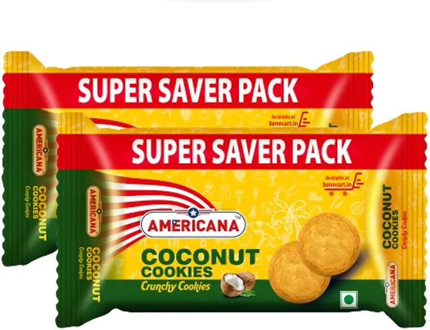 Classic Crispy And Crunchy Coconut Cookies Family Pack Cookies 1 Kg, Pack Of 2