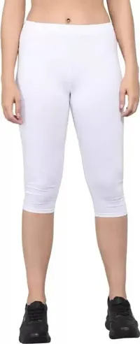 Classic Lycra Sloid Capri for Women