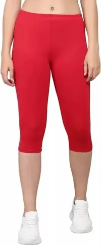 COREFAB Cotton Capri for Women 3/4 Length Available in 5 Attractive Colours. Sizes :- (26,28,30,32,34,36,38 and 40) in Inches Waist Sizes