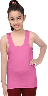 NEW TRINATH HOSIERY Soft Cotton Casual Regular Fit Sleeveless Camisole Vest for Girls (Pack of 5)-thumb2