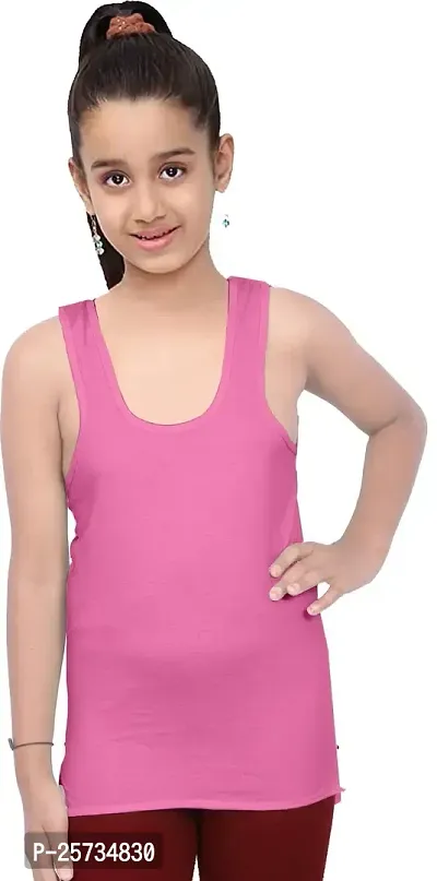 NEW TRINATH HOSIERY Soft Cotton Casual Regular Fit Sleeveless Camisole Vest for Girls (Pack of 5)-thumb3