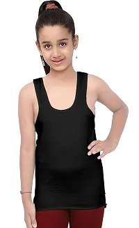 NEW TRINATH HOSIERY Soft Cotton Casual Regular Fit Sleeveless Camisole Vest for Girls (Pack of 5)-thumb1