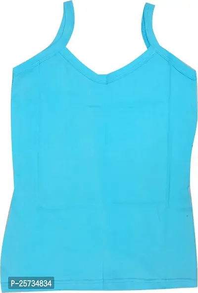 NEW TRINATH HOSIERY Soft Cotton Casual Regular Fit Sleeveless Camisole Vest for Girls (Pack of 6)-thumb2