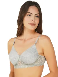 Fancy Cotton Blend Bra For Women-thumb2