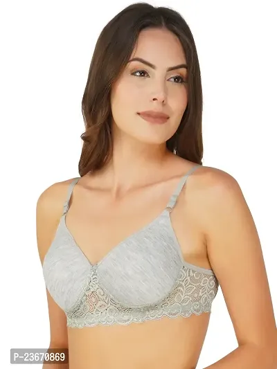 Fancy Cotton Blend Bra For Women-thumb5