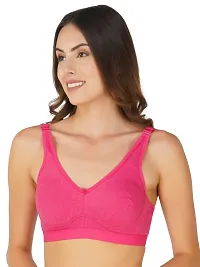 Fancy Pink Cotton Blend Bra For Women-thumb2