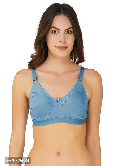 Stylish Women Cotton Full Coverage Non Padded Non-Wired Everyday Bra Pack of 3-thumb3