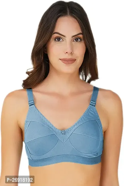 Classic Cotton Blend Solid Bras Pack of 2-thumb4