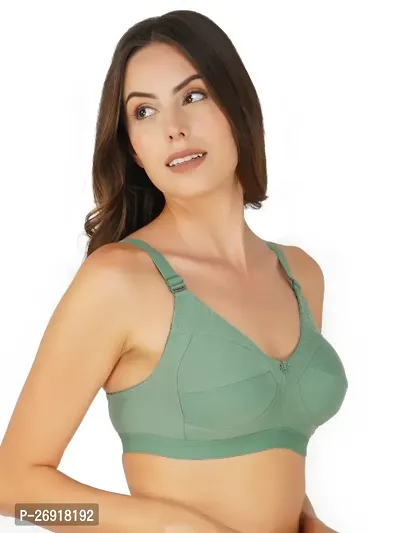 Classic Cotton Blend Solid Bras Pack of 2-thumb5