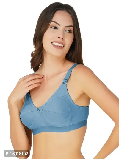 Classic Cotton Blend Solid Bras Pack of 2-thumb3