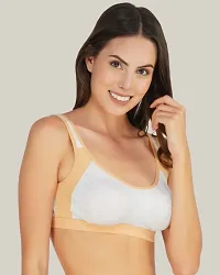 Classic Cotton Blend Solid Bras for Women, Pack of 3-thumb2