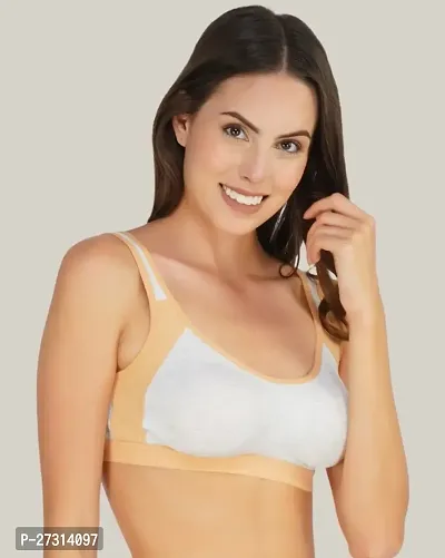 Classic Cotton Blend Solid Bras for Women, Pack of 3-thumb3