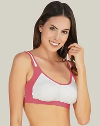 Classic Cotton Blend Solid Bras for Women, Pack of 3-thumb2