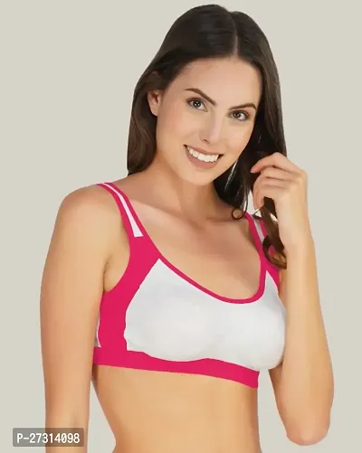 Classic Cotton Blend Solid Bras for Women, Pack of 3-thumb3