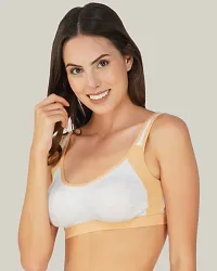 Classic Cotton Blend Solid Bras for Women, Pack of 3-thumb1