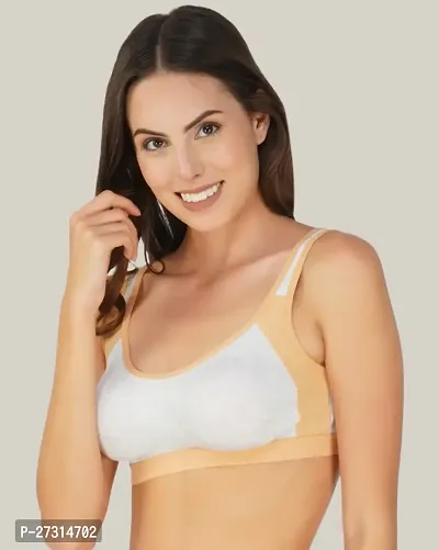 Classic Cotton Blend Solid Bras for Women, Pack of 3-thumb2