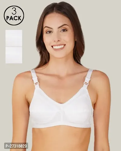 Classic Solid Bras for Women, Pack of 3