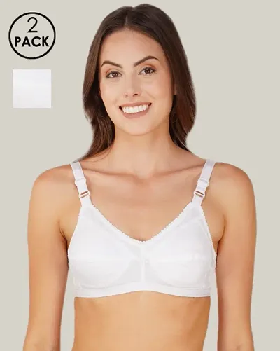 Rukhsan Womens Classic Solid Bras Multipack