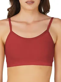 Arc de Shapes Women Fire Free Full Coverage Non Padded Sports Bra | an Ideal Choice for Active Lifestyles Pack of 3 Peach-Red-Maroon-thumb4