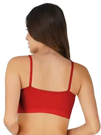 Arc de Shapes Women Fire Free Full Coverage Non Padded Sports Bra | an Ideal Choice for Active Lifestyles Pack of 3 Red-Maroon-Navyblue-thumb2