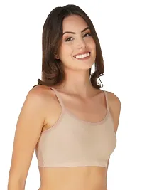 Arc de Shapes Women Fire Free Full Coverage Non Padded Sports Bra | an Ideal Choice for Active Lifestyles Pack of 3 Peach-Red-Skin-thumb2