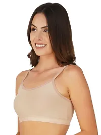 Arc de Shapes Women Fire Free Full Coverage Non Padded Sports Bra | an Ideal Choice for Active Lifestyles Pack of 3 Black-Skin-Peach-thumb3