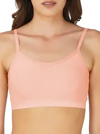 Arc de Shapes Women Fire Free Full Coverage Non Padded Sports Bra | an Ideal Choice for Active Lifestyles Pack of 3 Black-Skin-Peach-thumb4