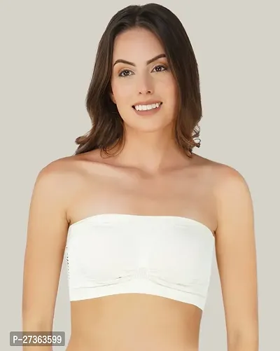 Arc de Shapes Tube Bra for Women-White