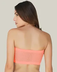 Arc de Shapes Tube Bra for Women-Coral-thumb2