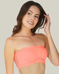 Arc de Shapes Tube Bra for Women-Coral-thumb3