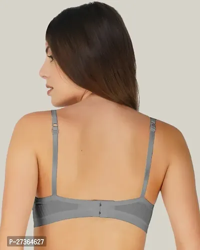 Arc de Shapes Sports Bra for Women-Grey-thumb2