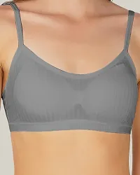 Arc de Shapes Sports Bra for Women-Grey-thumb3