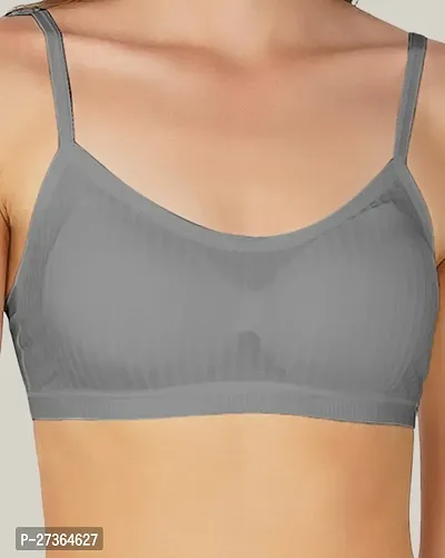 Arc de Shapes Sports Bra for Women-Grey-thumb4